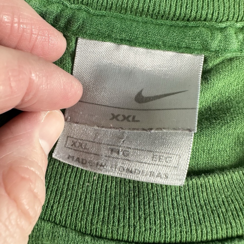 VINTAGE Nike T Shirt Mens XXL 2x Green Red‎ Yellow Logo Spell Out - Picture 6 of 8